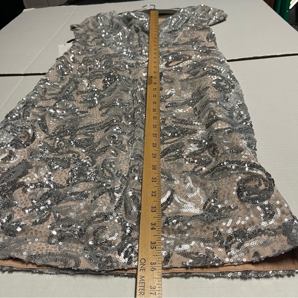 Calvin Klein Silver Sequin Sheath Dress New With Tags! - Picture 7 of 16